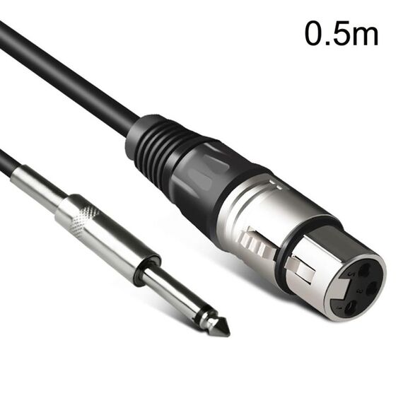 Cavo audio da 6,35 mm Caron femmina a XLR bilanciato a 2 pin Linea mixer cavo audio, dimensioni: 0,5 m