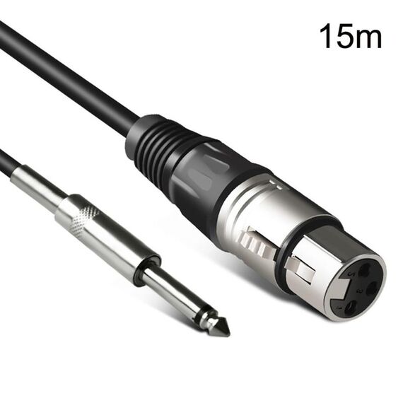 Cavo audio da 6,35 mm Caron femmina a XLR bilanciato a 2 pin Cavo audio Mixer Line, dimensioni: 15 m