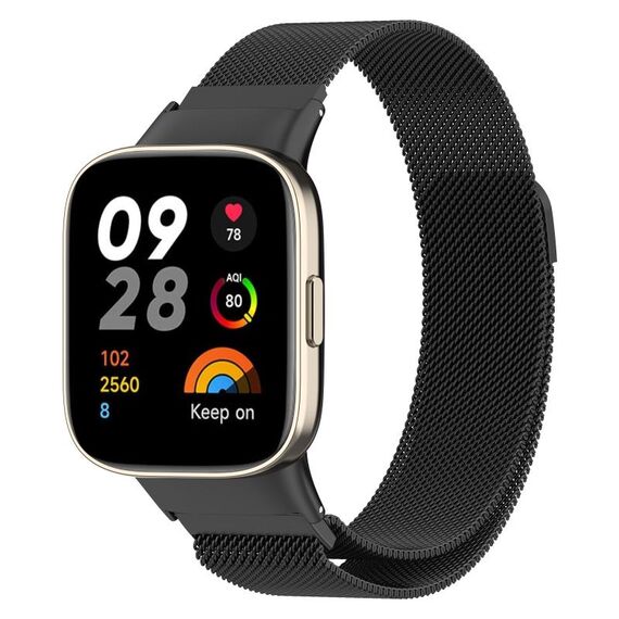 Per Xiaomi Redmi Watch 3 / Mi Watch Lite 3 cinturino in metallo milanese (nero)