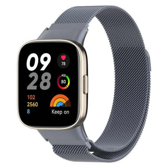 Per Xiaomi Redmi Watch 3 / Mi Watch Lite 3 cinturino in metallo milanese (grigio siderale)