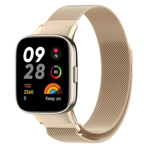 Per Xiaomi Redmi Watch 3 / Mi Watch Lite 3 cinturino in metallo milanese (champagne)