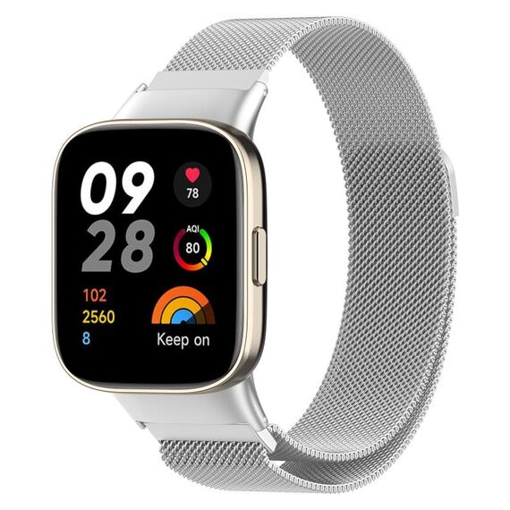 Per Xiaomi Redmi Watch 3 / Mi Watch Lite 3 cinturino in metallo milanese (argento)