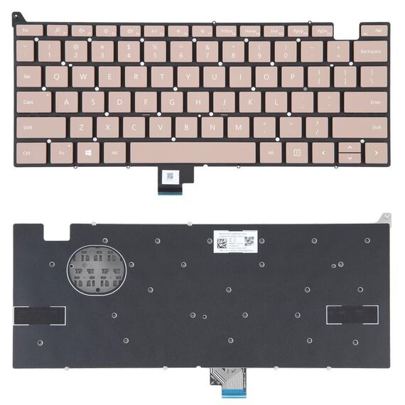Tastiera versione USA senza pulsante di accensione per Microsoft Surface Laptop Go 1934 (oro)