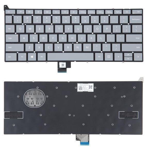 Tastiera versione USA con pulsante di accensione per Microsoft Surface Laptop Go 1934 (grigio)