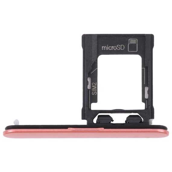 Per Sony Xperia XZ1 Compact Vassoio per scheda SIM originale + Vassoio per scheda Micro SD (arancione)