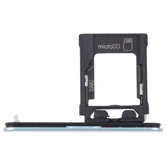 Per Sony Xperia XZ1 Vassoio per scheda SIM originale compatto + vassoio per scheda Micro SD (blu)