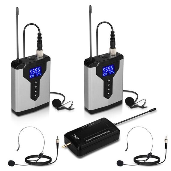 Q6 1 Trascina 2 Cuffie lavalier wireless Microfono per registrazione computer USB Live Phone SLR Microfono lavalier