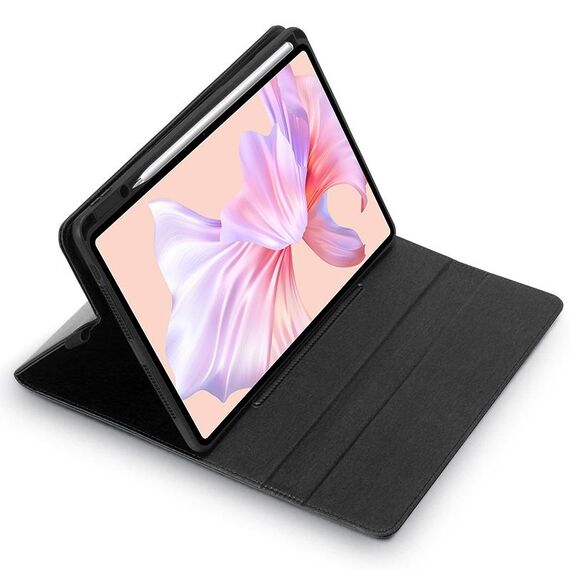 Per Huawei MatePad Pro 12,6 pollici Custodia protettiva per tablet magnetico girevole in pelle di agnello in microfibra (nero)