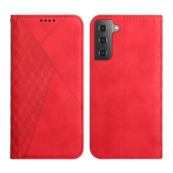 Per Samsung Galaxy S23 5G Diamond Splicing Skin Feel Custodia magnetica per telefono in pelle (rosso)