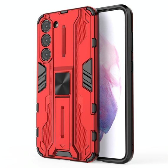 Per Samsung Galaxy S23 + 5G Supersonic PC + TPU Custodia antiurto per telefono con supporto (rosso)
