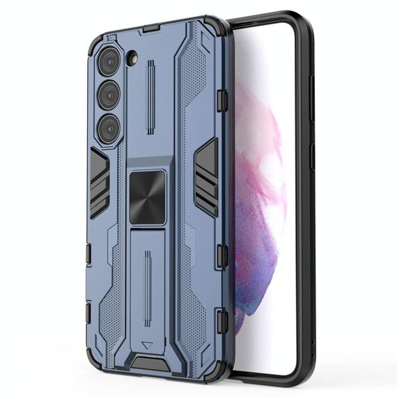 Per Samsung Galaxy S23 + 5G Supersonic PC + TPU Custodia antiurto per telefono con supporto (blu)
