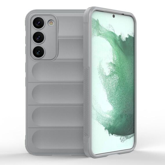Per Samsung Galaxy S23 + 5G Magic Shield TPU + Custodia per telefono in flanella (grigio)
