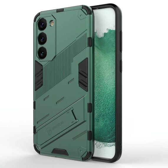 Per Samsung Galaxy S23 + 5G Punk Armor 2 in 1 PC + TPU antiurto per telefono con supporto invisibile (verde)