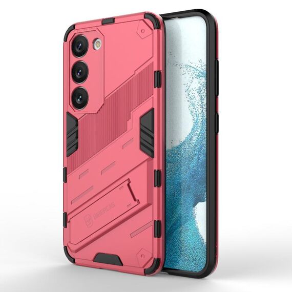 Per Samsung Galaxy S23 5G Punk Armor 2 in 1 PC + TPU antiurto per telefono con supporto invisibile (rosso chiaro)