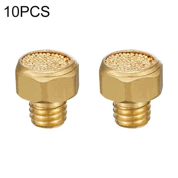 LAIZE Silenziatore pneumatico piatto in rame da 10 pezzi, calibro: M5