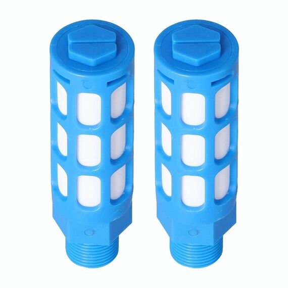 Silenziatore pneumatico in plastica LAIZE, calibro: 1 punto (blu)