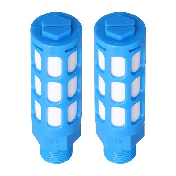 Silenziatore pneumatico in plastica LAIZE, calibro: 3 punti (blu)