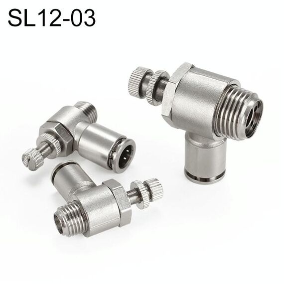 SL12-03 LAIZE Connettore pneumatico per valvola a farfalla con filettatura maschio in rame nichelato