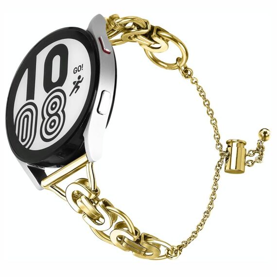 Cinturino per orologio stile B con catena a perline a cerchio singolo da 20 mm (oro)
