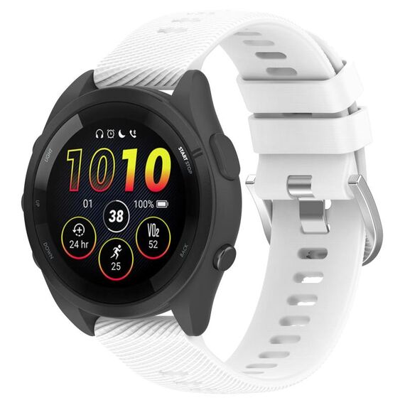 Per Garmin Forerunner 265 22 mm cinturino in silicone tinta unita (bianco)