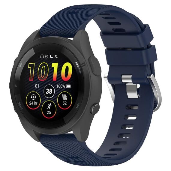 Per Garmin Forerunner 265S cinturino in silicone tinta unita da 18 mm (blu notte)