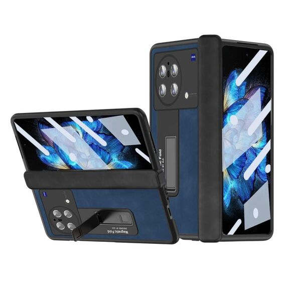 Custodia per telefono all-inclusive per vivo X Fold Napa Texture (blu)