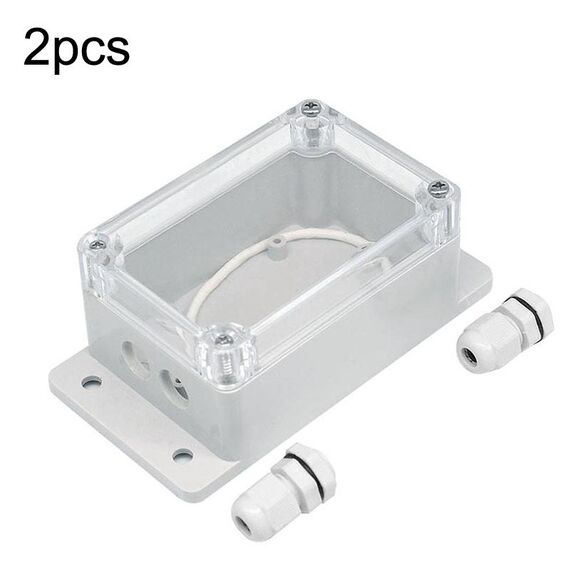 2 pezzi interruttore parte modificata IP66 guscio impermeabile trasparente foro superiore PG7 + porta di cablaggio