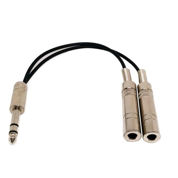 6,35 mm maschio a 2 femmine riduzione del rumore a doppio canale schermato cavo per chitarra elettrica accessori per strumenti musicali(0,2 m)