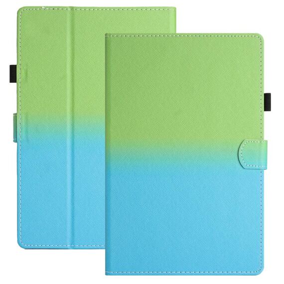 Custodia per tablet in pelle sfumata con cuciture universali da 8 pollici (verde blu)