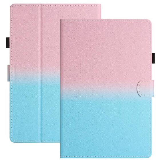 Custodia per tablet in pelle sfumata con cuciture universali da 7 pollici (rosa blu)