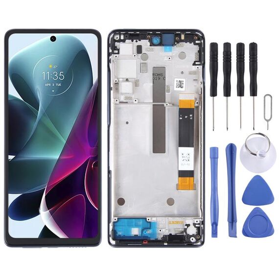 Schermo LCD OEM per Motorola Moto G200 / Edge S30 Digitizer Assemblaggio completo con cornice
