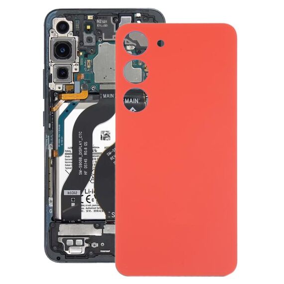 Cover posteriore per batteria in vetro OEM per Samsung Galaxy S23 SM-S911B (arancione)