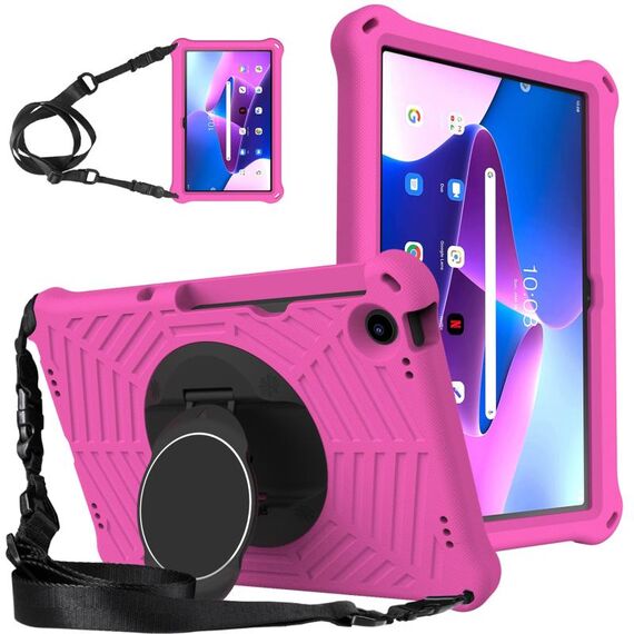 Per Lenovo Tab M10 Plus 10.6 3a generazione 2022 Spider King Custodia protettiva in silicone per tablet (rosa rossa)
