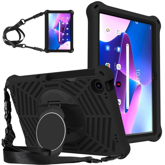 Per Lenovo Tab M10 Plus 10.6 3a generazione 2022 Spider King Custodia protettiva in silicone per tablet (nero)