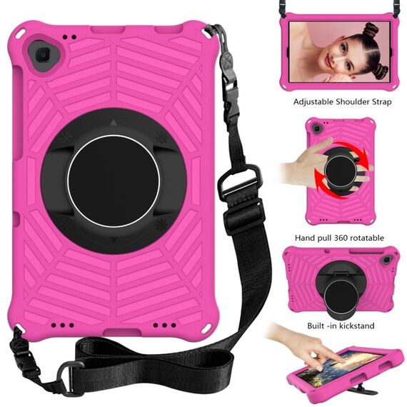 Custodia protettiva in silicone per tablet Lenovo Tab K10 Spider King (rosa rossa)
