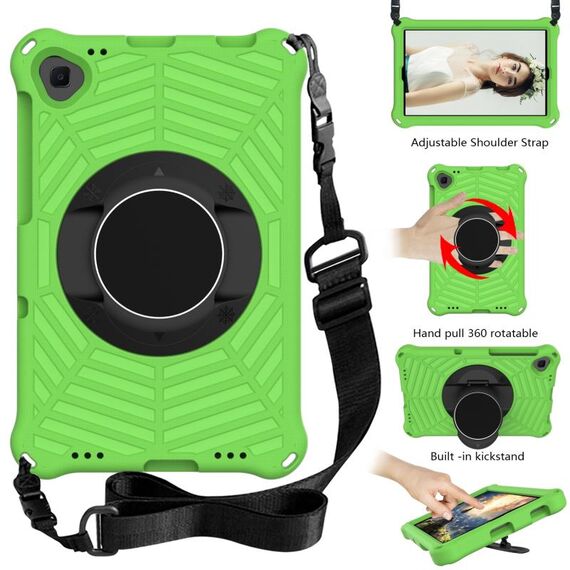 Custodia protettiva in silicone per tablet Lenovo Tab K10 Spider King (verde)