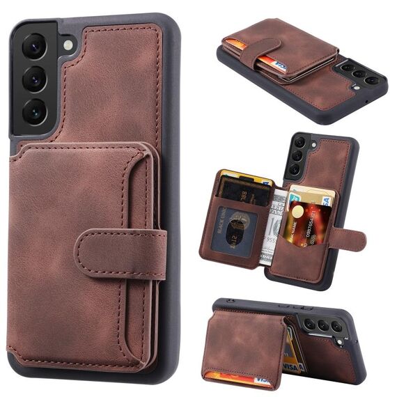 Per Samsung Galaxy S22 + 5G Skin Feel Dream Spazzola antifurto Custodia per cellulare portatile antiurto (caffè)