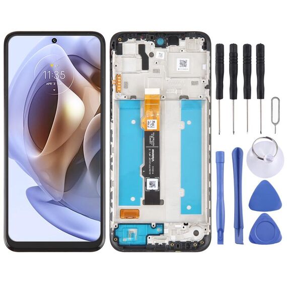 Schermo LCD originale per Motorola Moto G31 Digitizer Assemblaggio completo con cornice
