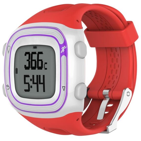 Per Garmin Forerunner 10/15 cinturino sportivo in silicone stile femminile (rosso)