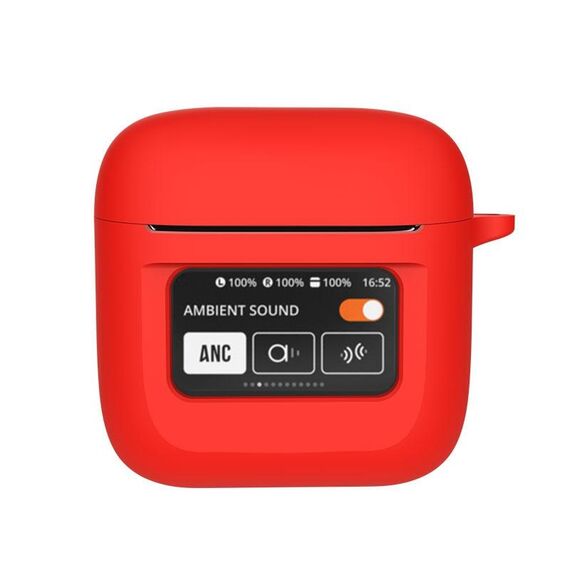 Custodia protettiva per auricolari wireless in silicone JBL Tour Pro 2 (rosso)