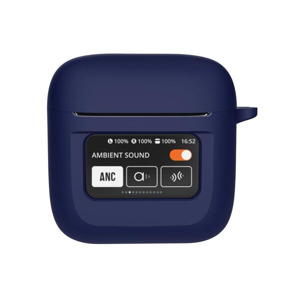Custodia protettiva per auricolari wireless in silicone JBL Tour Pro 2 (blu scuro)