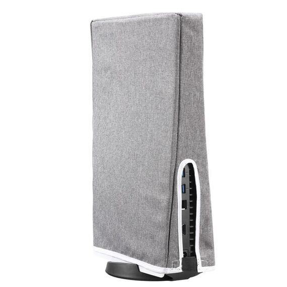 PS5-1 per console di gioco Snoy PS5 Custodia protettiva impermeabile e antipolvere (grigio verticale)