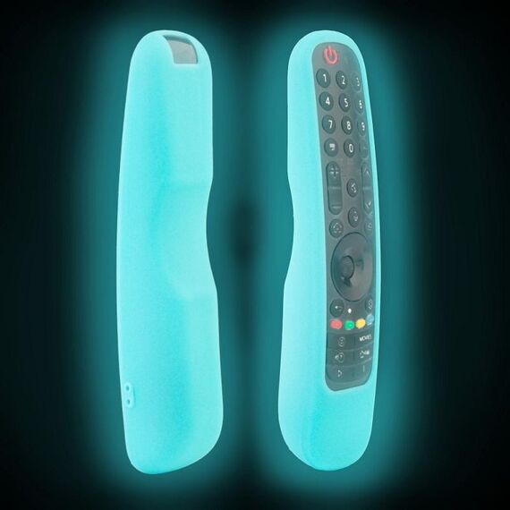 Custodia in silicone per telecomando LG MR21GA/MR21GC 2 pezzi (blu fluorescente)