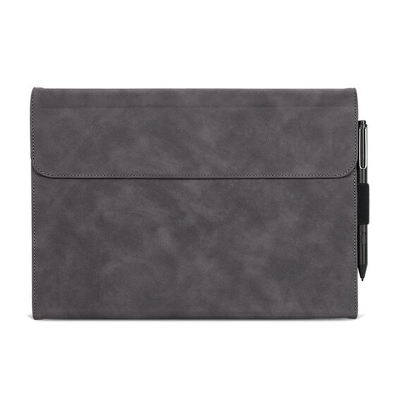 Per Microsoft Surface Pro 7+ / 7/6/5/4 Custodia protettiva antiurto all-inclusive in pelle di pecora (grigio)