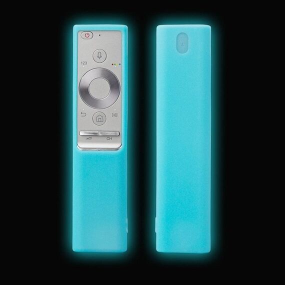 Custodia in silicone antipolvere per telecomando Samsung BN-Q789FC 2 pezzi (blu luminoso)