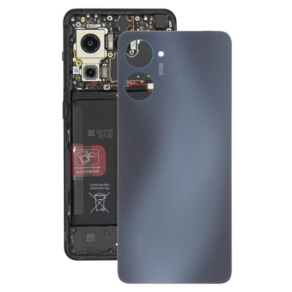 Per Realme 10 Pro Coperchio posteriore batteria originale (nero)