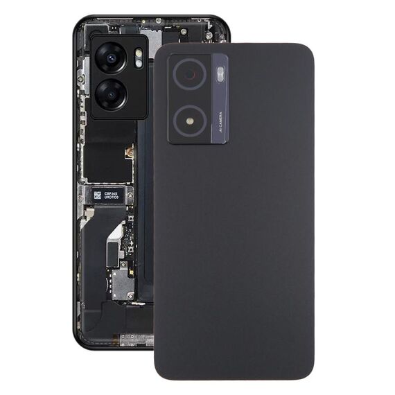 Per OPPO A57 5G Cover posteriore batteria originale con copriobiettivo fotocamera (nero)