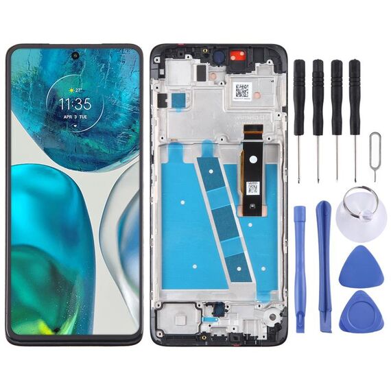 Schermo LCD originale per Motorola Moto G52 Digitizer Assemblaggio completo con cornice