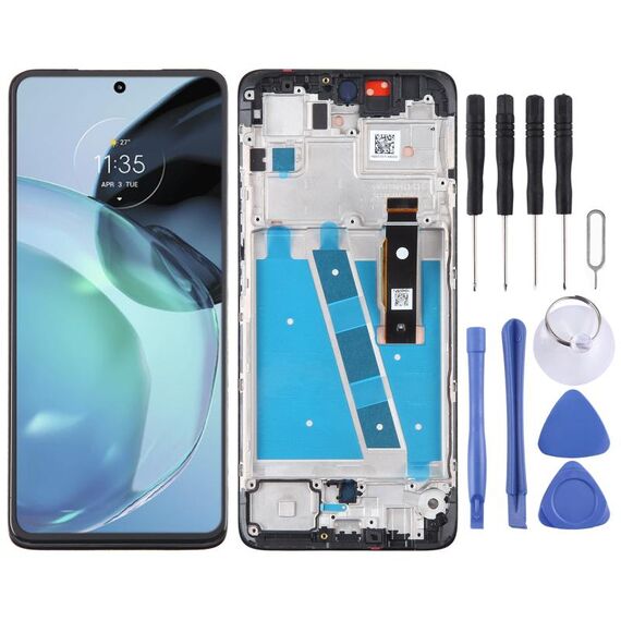 Schermo LCD originale per Motorola Moto G72 Digitizer Assemblaggio completo con cornice