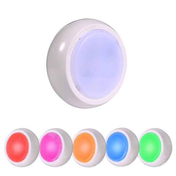 Ambience Pat Light Comodino Protezione degli occhi Luce notturna, Colore: RGBW Batteria a luce colorata (1 pezzo senza telecomando)